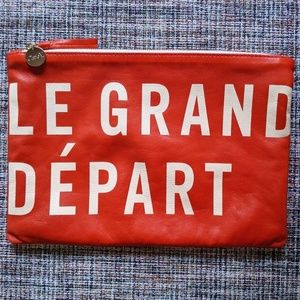 Clare V Poppy lambskin leather flat clutch